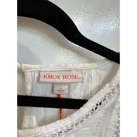 Knox Rose White Blouse Woman’s Size Large NEW - Picture 5 of 9
